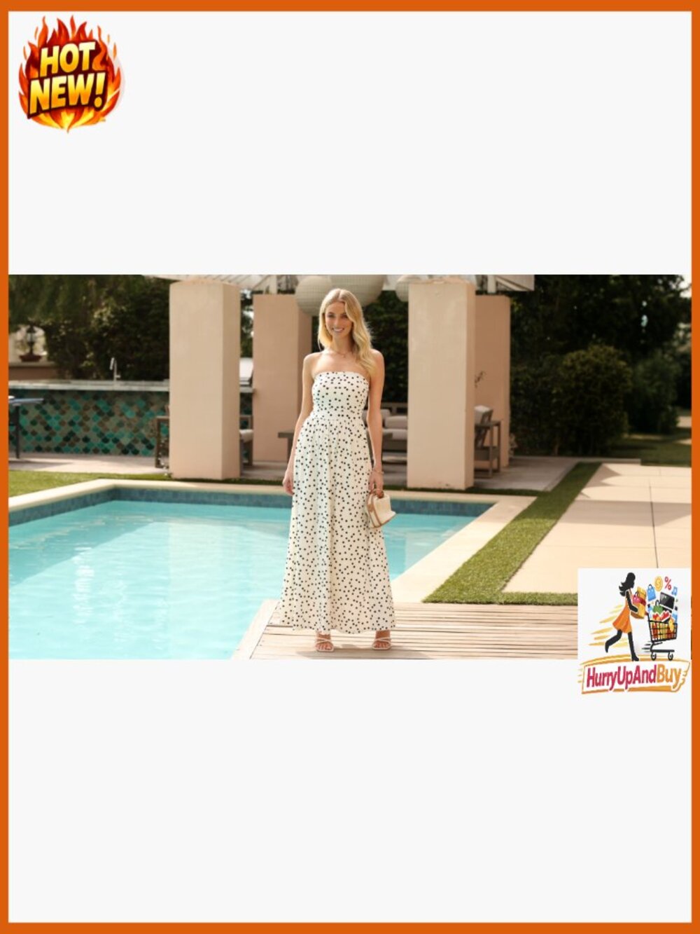 Strapless Maxi Dress Floral Boho Elegant Wedding Guest Beach Vacation - Picture 7 of 7